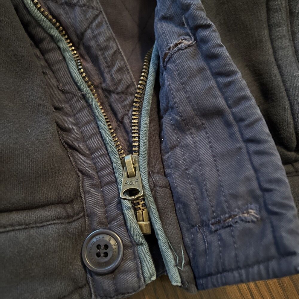 Abercrombie and Fitch VINTAGE Mens Grindstone Creek Jacket Navy Large L Blue - Picture 6 of 14